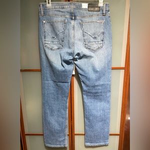 Hudson Byron Blue Wash Denim Jeans 5-Pocket Stretch Straight Men's Size 32 X 32